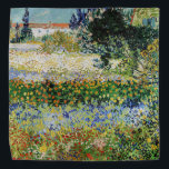 Vincent van Gogh - Flowering Garden Bandana<br><div class="desc">Flowering Garden - Vincent van Gogh,  Oil on Canvas,  1888,  Arles</div>