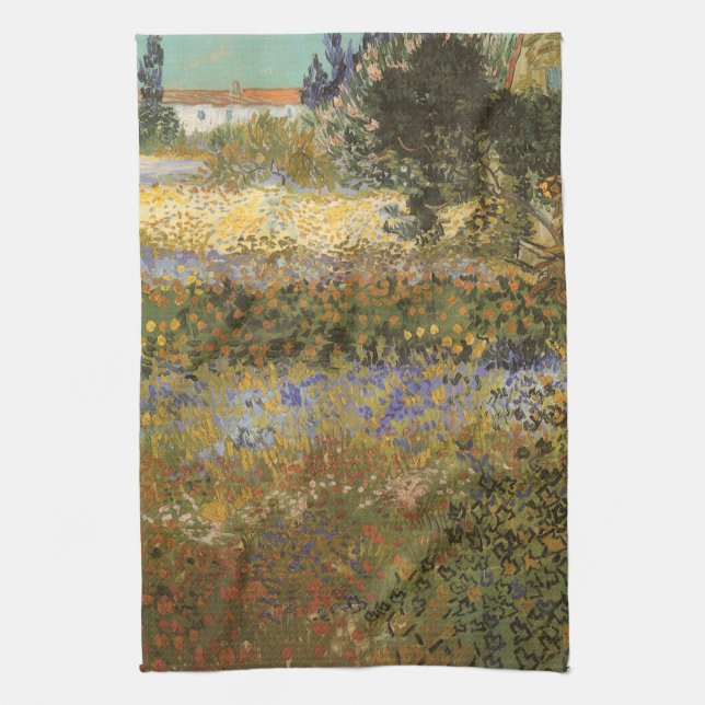 Vincent van Gogh - Flowering Garden Kitchen Towel (Vertical)