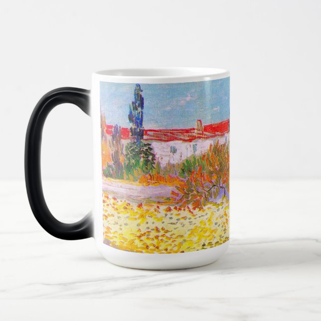 Vincent Van Gogh Flowering Garden Magic Mug (Left)