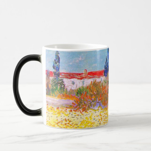 Vincent Van Gogh Flowering Garden Magic Mug (Left)