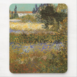 Vincent van Gogh - Flowering Garden Mouse Pad