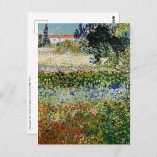 Vincent van Gogh - Flowering Garden Postcard