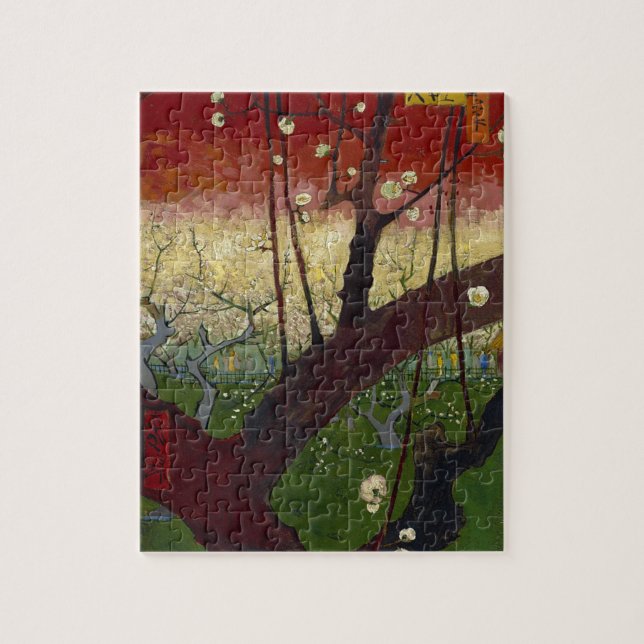 Vincent Van Gogh Flowering Plum Tree Art work Jigsaw Puzzle (Vertical)
