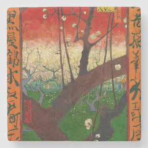 Vincent van Gogh - Flowering Plum Tree Stone Coaster