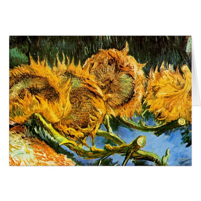 Vincent Van Gogh - Four Cut Sunflowers Fine Art (Front Horizontal)