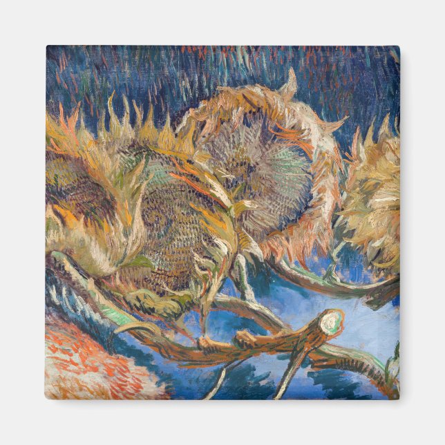 Vincent van Gogh - Four Cut Sunflowers Magnet (Front)