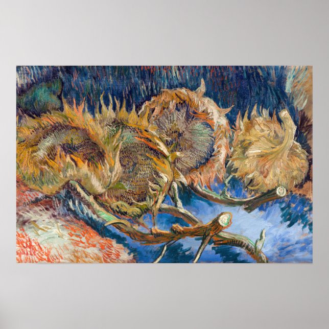Vincent van Gogh - Four Cut Sunflowers Poster (Front)