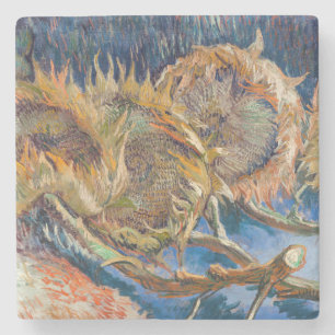 Vincent van Gogh - Four Cut Sunflowers Stone Coaster