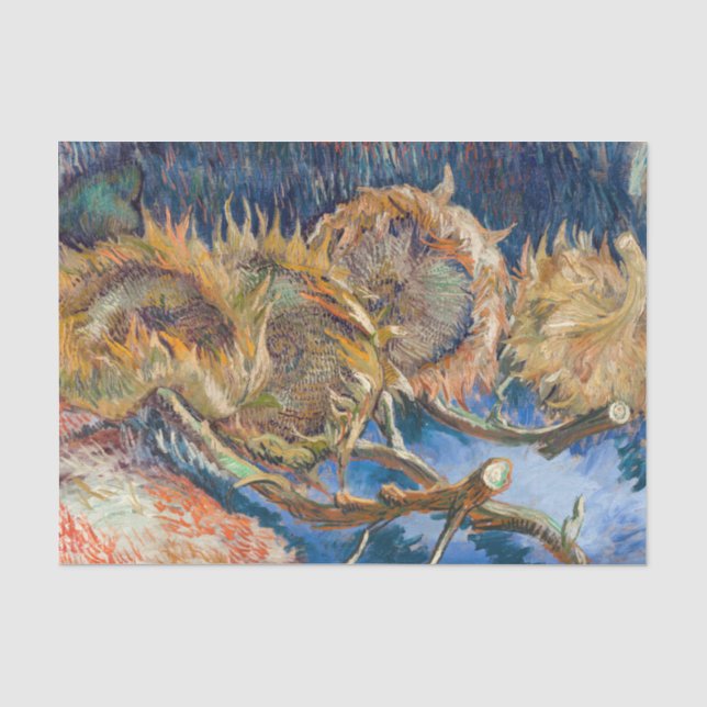 Vincent van Gogh - Four Cut Sunflowers Tissue Paper (Front)