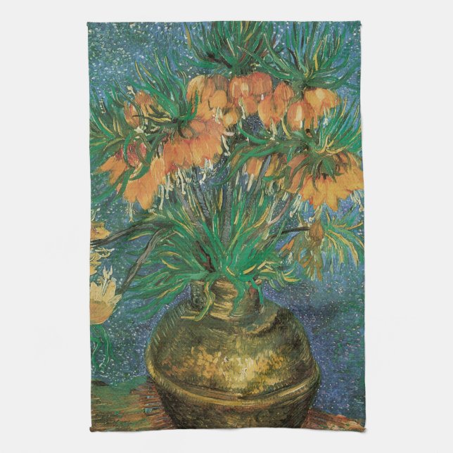 Vincent van Gogh - Fritillaries in a Copper Vase Kitchen Towel (Vertical)
