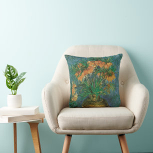 Vincent van Gogh - Fritillaries in a Copper Vase Throw Pillow