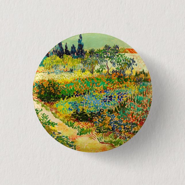 Vincent Van Gogh Garden at Arles 1 Inch Round Button (Front)