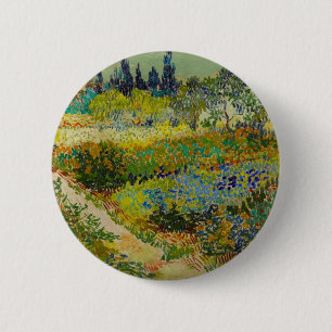 Vincent Van Gogh Garden at Arles 2 Inch Round Button