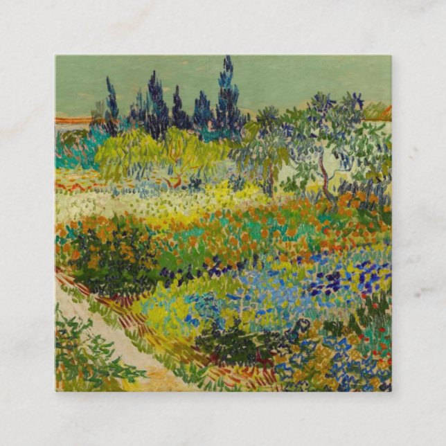 Vincent Van Gogh Garden at Arles Enclosure Card (Front)