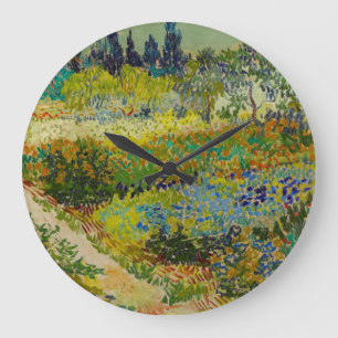 Vincent Van Gogh Garden at Arles Large Clock