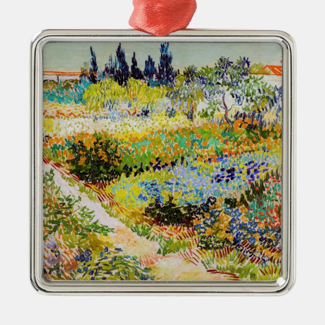 Vincent van Gogh - Garden at Arles Metal Ornament (Front)
