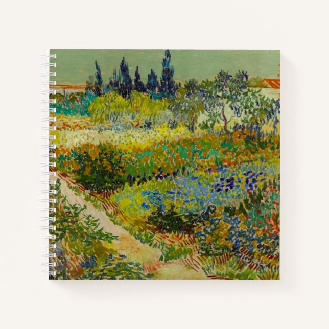 Vincent Van Gogh Garden at Arles Notebook (Front)