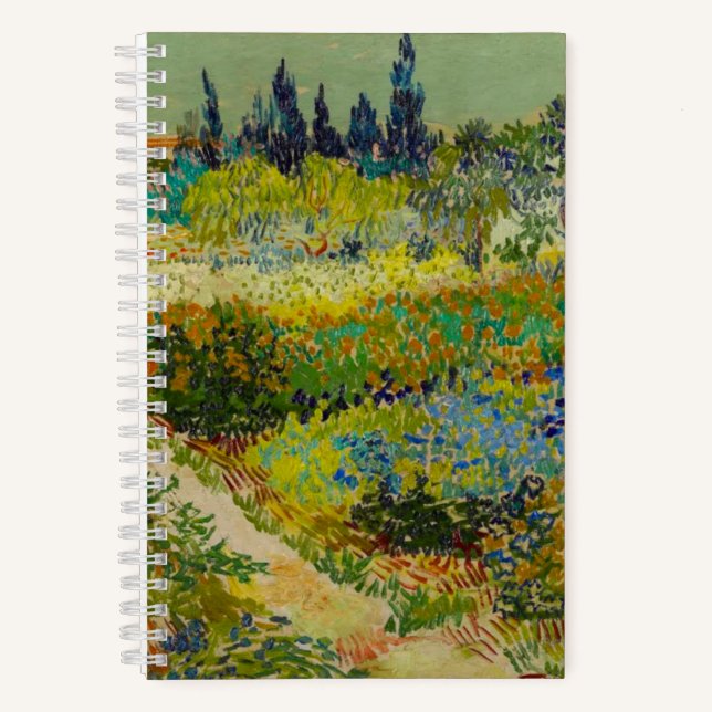 Vincent Van Gogh Garden at Arles Notebook (Front)