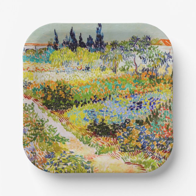 Vincent van Gogh - Garden at Arles Paper Plate (Front)