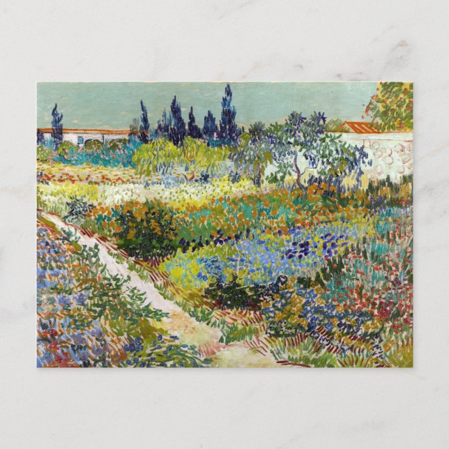 Vincent van Gogh Garden at Arles Postcard (Front)