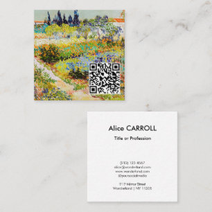 Vincent van Gogh - Garden at Arles Square Business Card
