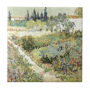 Vincent Van Gogh Garden at Arles Tile