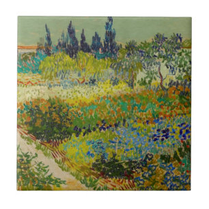 Vincent Van Gogh Garden at Arles Tile