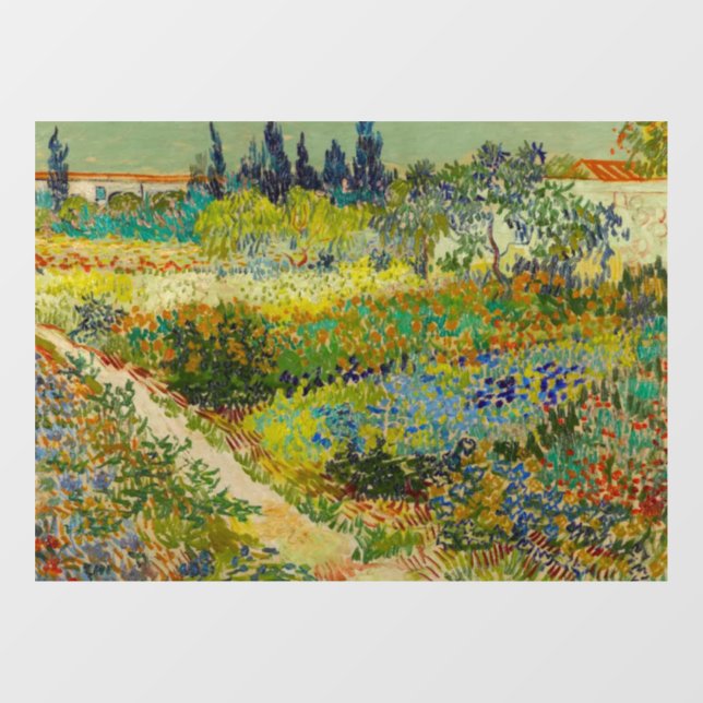 Vincent Van Gogh Garden at Arles Window Cling (Sheet)