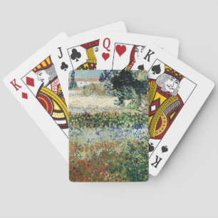 Vincent van Gogh   Garden in Bloom, Arles, 1888 Playing Cards