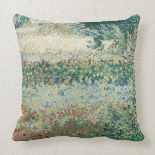 Vincent van Gogh   Garden in Bloom, Arles, 1888 Throw Pillow
