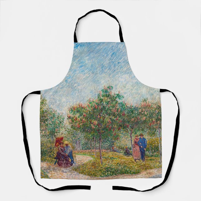 Vincent van Gogh - Garden in Montmarte with Lovers Apron (Front)