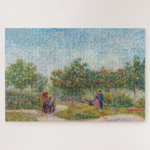 Vincent van Gogh - Garden in Montmarte with Lovers Jigsaw Puzzle