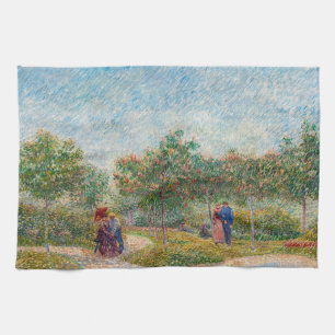Vincent van Gogh - Garden in Montmarte with Lovers Kitchen Towel