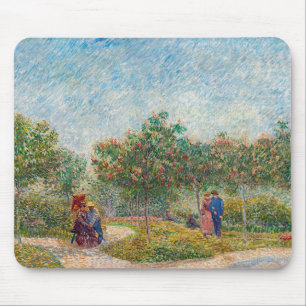 Vincent van Gogh - Garden in Montmarte with Lovers Mouse Pad