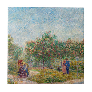 Vincent van Gogh - Garden in Montmarte with Lovers Tile