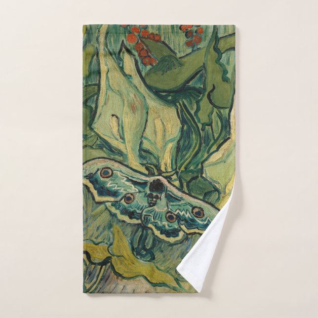 Vincent van Gogh - Giant Peacock Moth Bath Towel Set (Hand Towel)