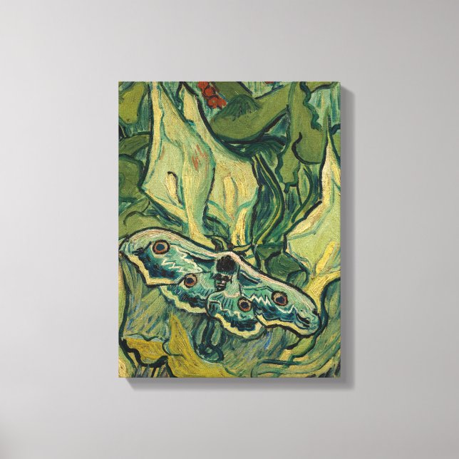 Vincent van Gogh - Giant Peacock Moth Canvas Print (Front)