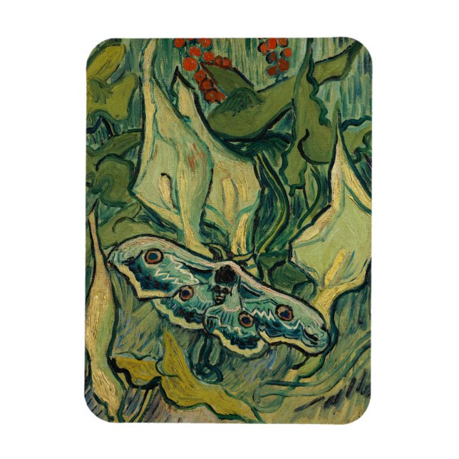 Vincent van Gogh - Giant Peacock Moth Magnet (Vertical)