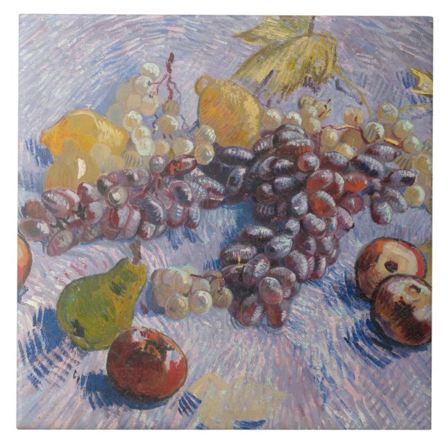 Vincent van Gogh - Grapes, Lemons, Pears, Tile (Front)