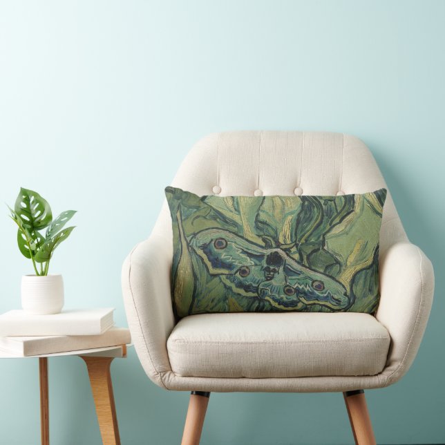 Vincent van Gogh - Great Peacock Moth Lumbar Pillow (Chair)