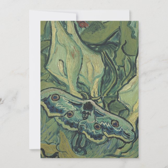 Vincent Van Gogh - Great Peacock Moth Thank You Card (Front)