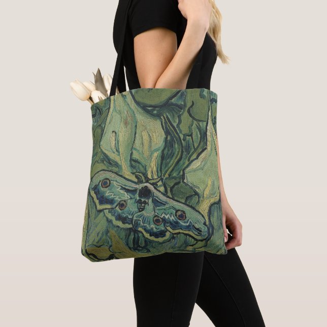 Vincent van Gogh - Great Peacock Moth Tote Bag (Close Up)