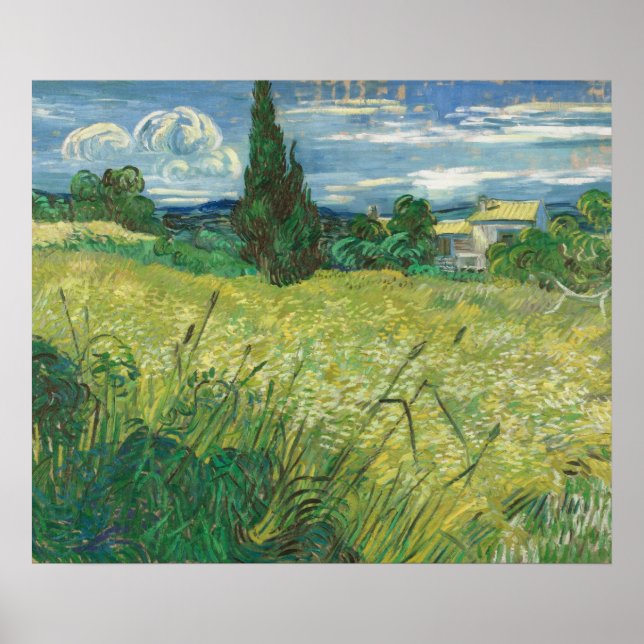 Vincent Van Gogh Green Field Paining Print (Front)