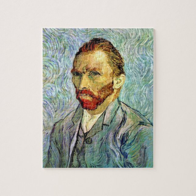 Vincent Van Gogh - Green Self-Portrait Fine Art Jigsaw Puzzle (Vertical)