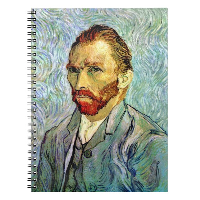 Vincent Van Gogh - Green Self-Portrait Fine Art Notebook (Front)
