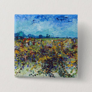 Vincent van Gogh - Green Vineyard 2 Inch Square Button