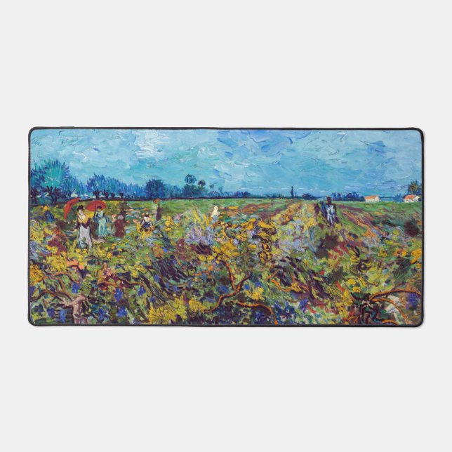 Vincent van Gogh - Green Vineyard Desk Mat (Front)