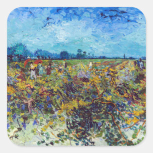 Vincent van Gogh - Green Vineyard Square Sticker