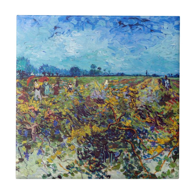 Vincent van Gogh - Green Vineyard Tile (Front)