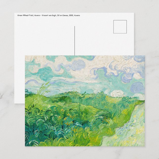 Vincent van Gogh - Green Wheat Field, Auvers Postcard (Front/Back)